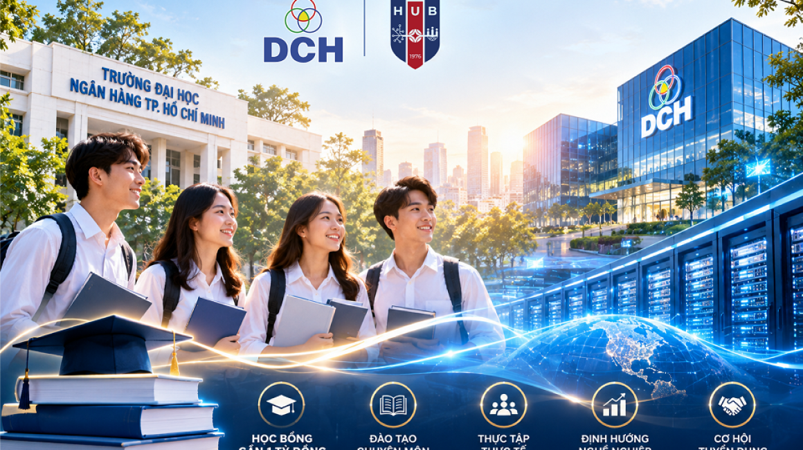 DCH GROUP ĐỀ XUẤT CHƯƠNG TRÌNH HỌC BỔNG GẦN 1 TỶ ĐỒNG, ĐỒNG HÀNH CÙNG SINH VIÊN ĐẠI HỌC NGÂN HÀNG TP.HCM